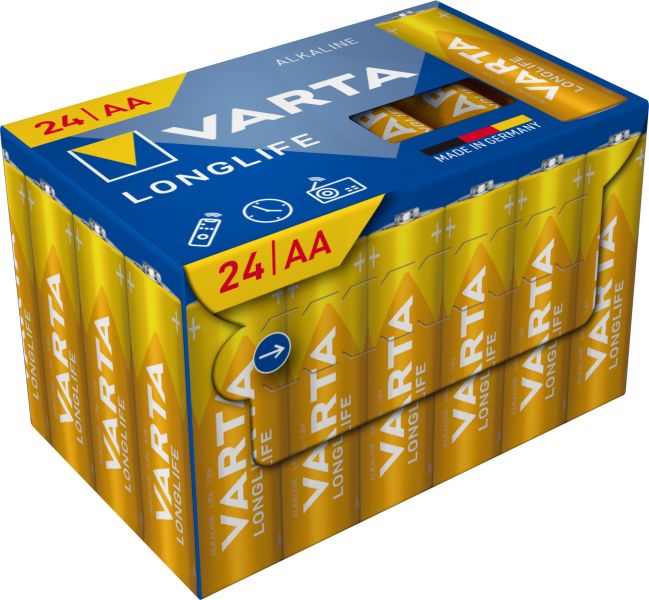 Battery Longlife Alkaline AA Mignon LR6 1.5V CUBEPACK=24 Pcs – 4106301134
