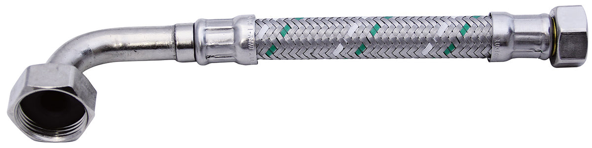 Alva Niroflex-Verbinder DN18 DVGW, Silikon IG 3/4" x IG Bogen 3/4" L 30cm - ACFB18.3/4E30