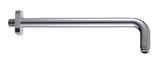 Alva Varia Wandbogen 1/2 33cm rund, Rosette Softedge, Messing, Chrom - AQARVAWB33S