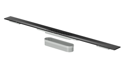 Alva Aura Duschrinnenprofil inkl. Rost, ohne Ablauf, 900x55mm, Schwarz - AQBFAUDRP90S