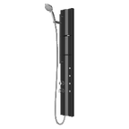 Alva Spa Duschpaneel 19 x 140cm Thermostat, Schwarz Matt - AQARSPDP4S