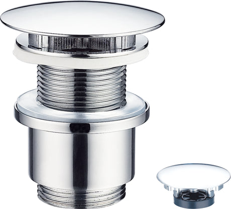 Alva Varia Schaft-Ablaufventil 5/4 mit Stopfen, Höhe bis 50mm, Chrom - AQARVAAV6
