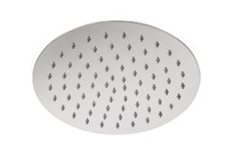 Alva Varia Kopfbrause Dm 26cm rund mit Antikalk, Edelstahl poliert - AQARVAKB26