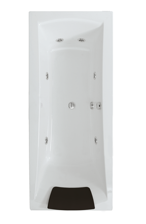 Alva Spa Whirlwanne Duo 180x80cm, System Basic, Weiß - AQWWSPD180B