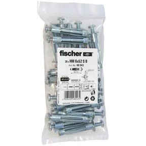 FISCHER DÜBEL HM 6 x 52 S B Hohlraum-Metalldübel Beutel  – 48043
