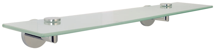ALVA Ora Ablageplatte, Glas sat. 52x13,5cm,inkl. Konsolen z. Kleben,Chrom - AQASORABK