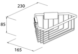Alva Ora Eckseifenkorb zum Kleben, Chrom - AQASORESK
