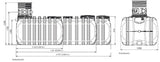 Alva Regenwassertank 8.000 Liter, inkl. Siphon m. Kleintierschutz (AT 185) - ACRWT8000