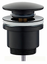 Alva Varia Ablaufvent. 5/4 Clic. mit Stopfen, Höhe bis 60mm,Schwarz - AQARVAAVC6S