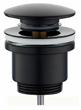 Alva Varia Ablaufvent. 5/4 Clic. mit Stopfen, H”he bis 60mm,Schwarz - AQARVAAVC6S