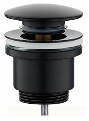 Alva Varia Ablaufvent. 5/4 Clic. mit Stopfen, Höhe bis 60mm,Schwarz - AQARVAAVC6S