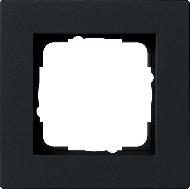 GIRA Abdeckrahmen 1f flach E2 Schwarz m   – 0211095