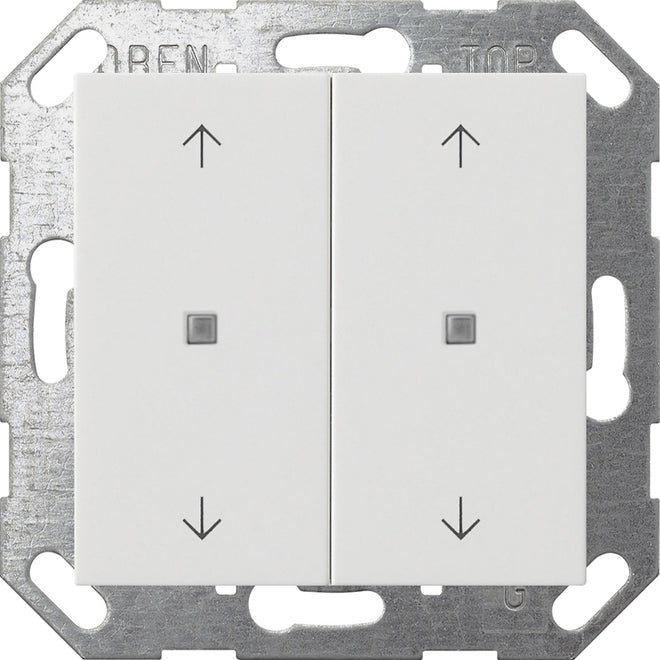GIRA KNX Taster Wippe 2f Pfeile System 55 reinweiß glänzend   – 517403