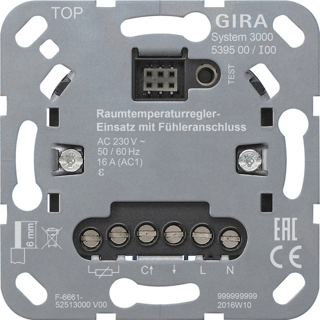 GIRA S3000 RTR-Eins.u.Fühleranschluss Einsatz   – 539500