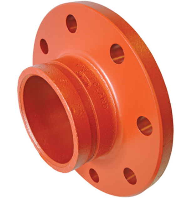 VICTAULIC Victaulic Flansch Mod. 45RE inkl.Rohr m.Nut PN16 lack. 168,3mm   – F45RE006070PLM6