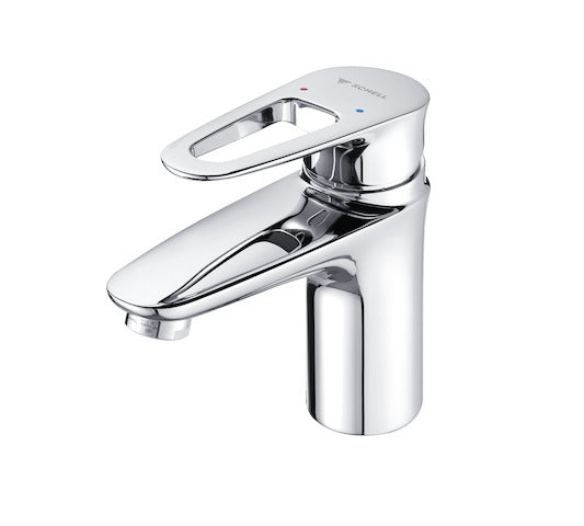 Alva Waschtisch-Armatur, HD-M - Hochdruck Mischwasser, ThermoProtect-Kartusche, Einhebel-Einlocharmatur, 2x G 3/8 IG, Bügelhebel, chrom - AQBFFOWT2