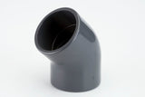 Alva PVC-U Winkel 45, d32 für Schwimmbadanwendung PN16, grau - ACSWWK3245