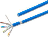 Alva KAT.7 Datenkabel Simplex S/FTP, 1000MHz, LSOH3, Cca, Farbe: blau - DK-KAT7-1000-SFTP-S-BL>TR100<