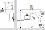 Alva Forta Waschtischarmatur Chrom berührungsl.,m. Mini-Durchlauferh. 6,5kW - AQARFOWTMD6