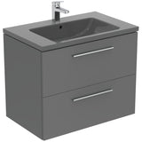 Alva Ora Unterschrank inkl. Keramik-WT 81x63x51cm, Quarzgrau Matt - AQBMORWTUSK80GM
