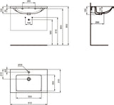 Alva Ora Unterschrank inkl. Keramik-WT 81x63x51cm, Quarzgrau Matt - AQBMORWTUSK80GM