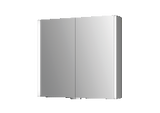 Alva Varia Aluminiumspiegelschrank 80x73,5x16,5cm, LED-Strips, Aluminium - AQBMVASPS7