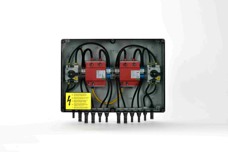 Alva PV-Anschlußbox 2 MPPT, 2IN/1OUT pro MPPT, ÜSS Typ I/II, Trennschalter, MC4 - GAK-2MP-2I1O-T12-TS-MC4