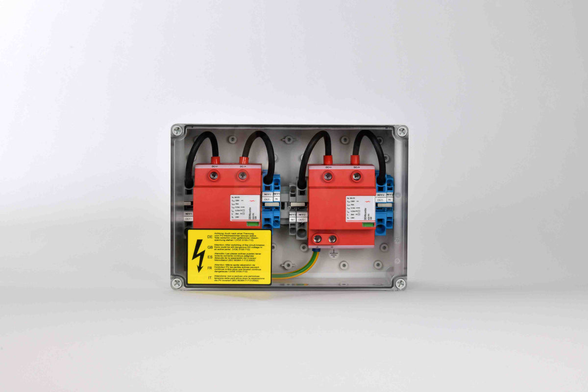 Alva PV-Anschlußbox 2 MPPT, 2IN/1OUT pro MPPT, ÜSS Typ I/II, Verschraubung - GAK-2MP-2I1O-T12-VS