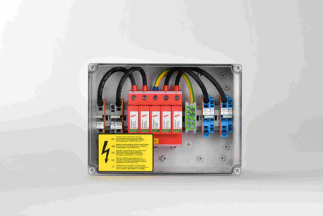 Alva PV-Anschlußbox 2 MPPT, 2IN/1OUT pro MPPT, ÜSS Typ II, Verschraubung - GAK-2MP-2I1O-T2-VS