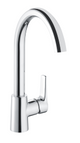 Alva Juna Spltischarmatur H:33,8cm schwenkbarer Rohrauslauf, Chrom - AQARJUSPT19