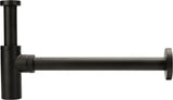 Alva Varia Design-Sifon 5/4" oh., Ventil, Wandrohr 32x370mm, Matt Schwarz - AQARVADS7S