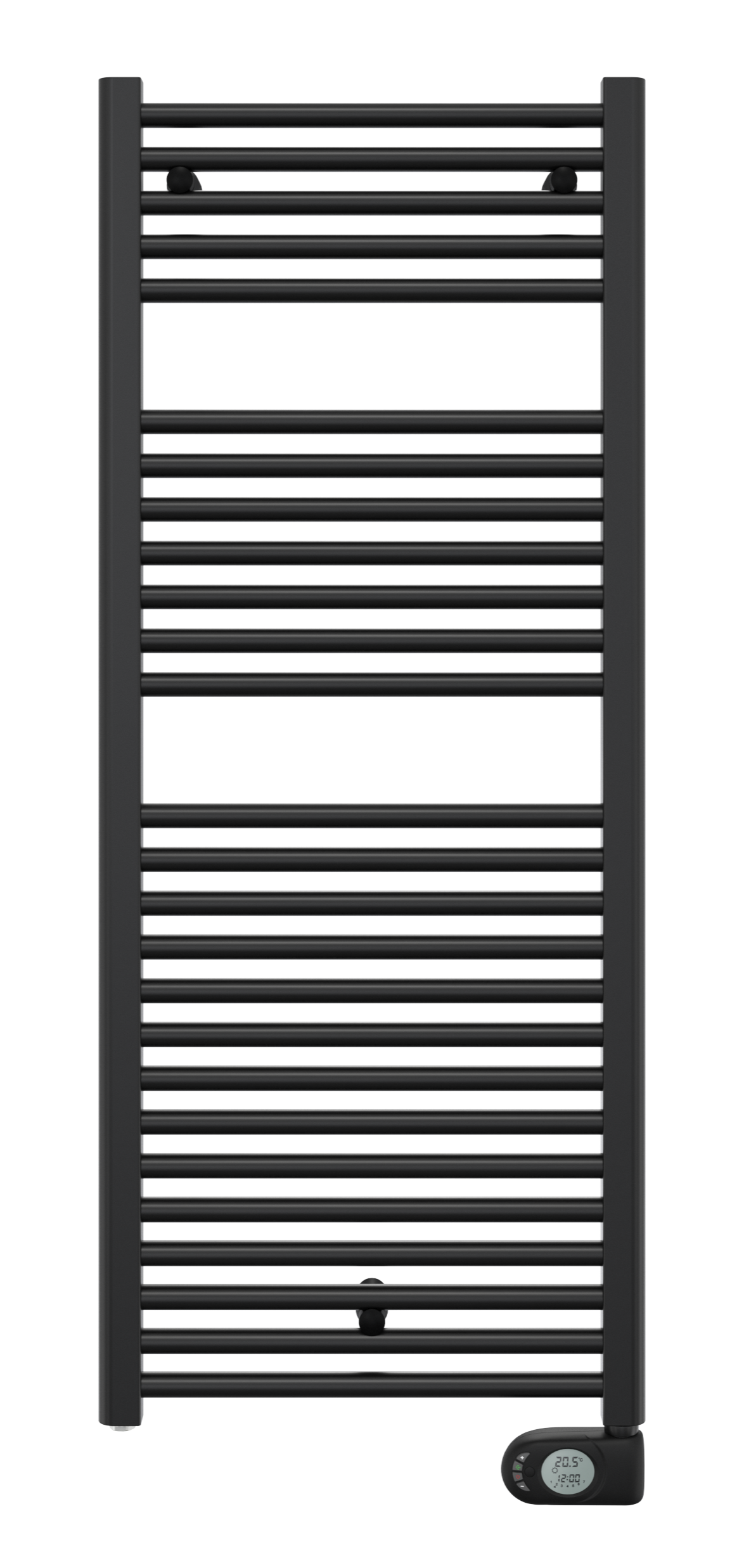 Alva Amoa Badheizkörper 120x50cm rein elektrisch, 750W, Black Matt - AQBHAM120.50EL