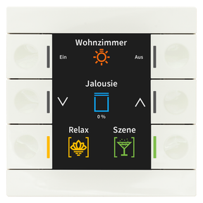 MDT Taster Smart 86 mit Farbdisplay, Kunststoff, Reinweiß glänzend  – BE-TAS86.02