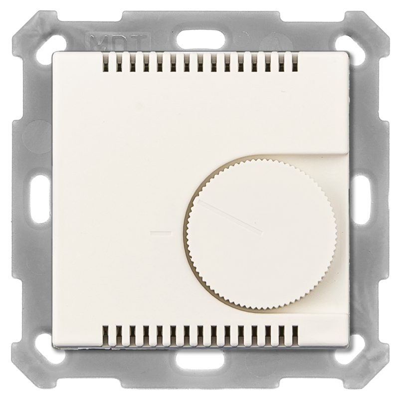 MDT KNX 55x55 mm Raumtemperaturregler mit Einstellrad reinweiß glänzend   – SCN-RT1UPE.G1