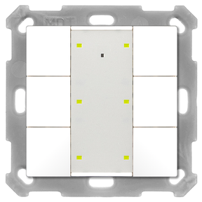 MDT Taster Plus 55 6-fach, Reinweiß glänzend  – BE-TA55P6.G2