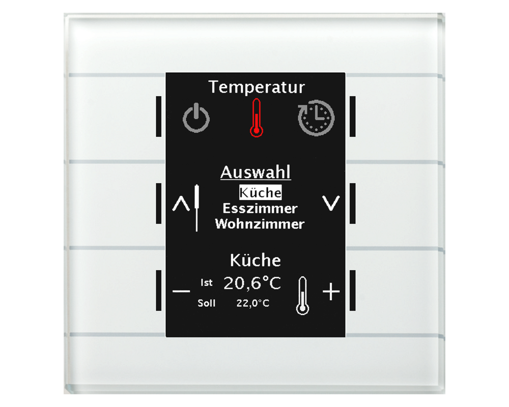 MDT KNX Glas Bedienzentrale Smart weiß   – BE-GBZW.01