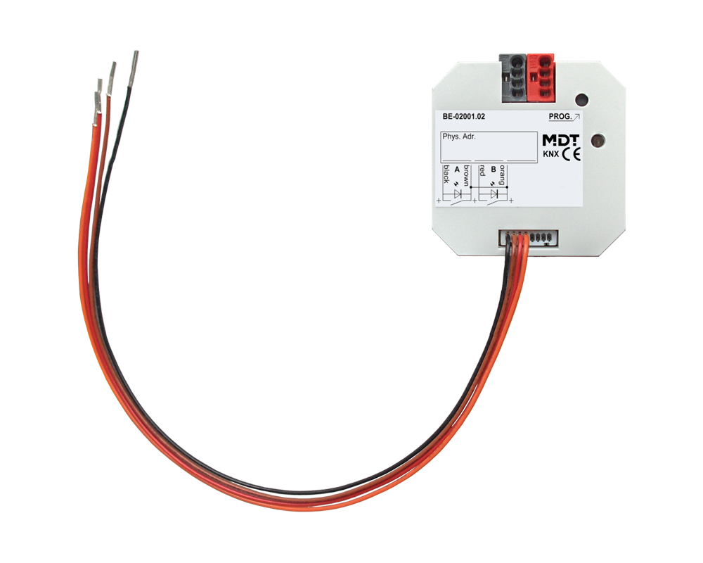 MDT KNX Tasterschnittstelle 2fach für potentialfreie Kontakte Up   – BE-02001.02