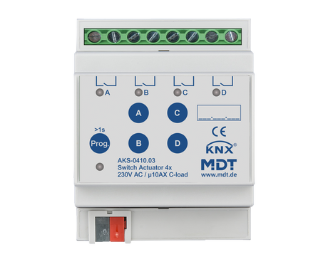 MDT KNX Schaltaktor C-Last 4fach REG   – AKS-0410.03