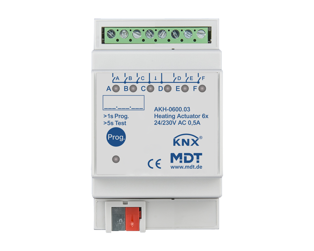 MDT KNX Heizungsaktor 24/230 V 6fach REG   – AKH-0600.03