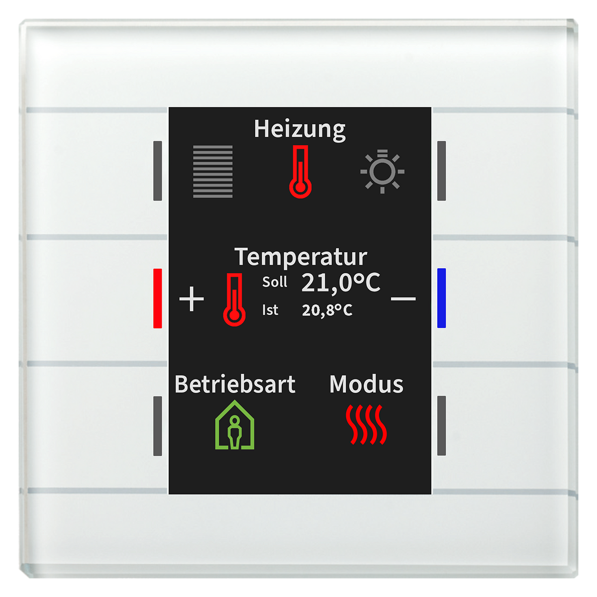 MDT Glastaster II Smart mit Farbdisplay und Temperatursensor, Weiß  – BE-GT2TW.02
