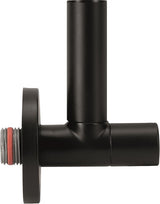 Alva Varia Design-Eckventil 1/2" m. Ros. Schlauchverblendung 70mm, Schwarz Matt - AQARVADEV5S