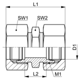 Alva Gerade verschr 1.4571 Gr. 28L - EGV-28L