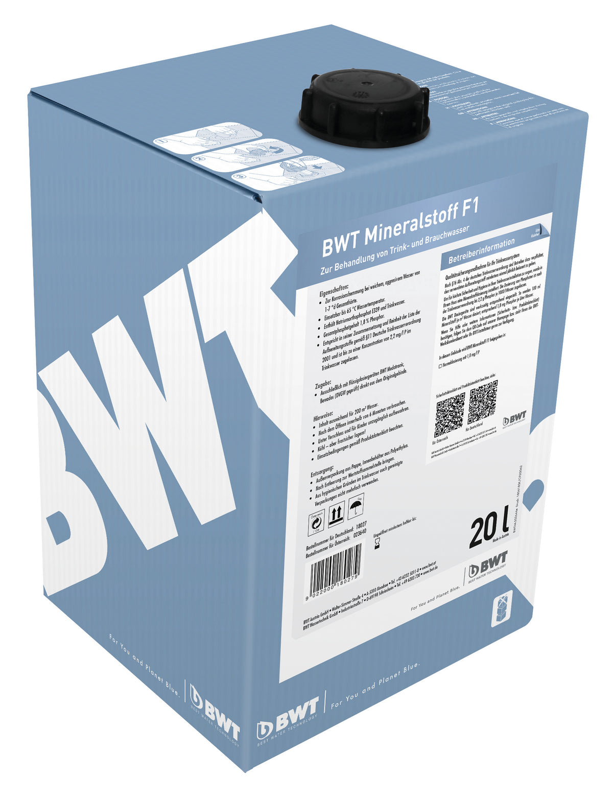 BWT BWT Mineralstoff F1 20 L Box für weiches aggressives Wasser   – 023640