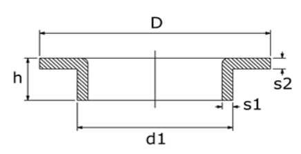 Alva V-Bördel ähnl. DIN2642 PN10 316/316L DN300/323,9mm s2=2,5/s1=2,2/h4=32 - EVB4-323/3