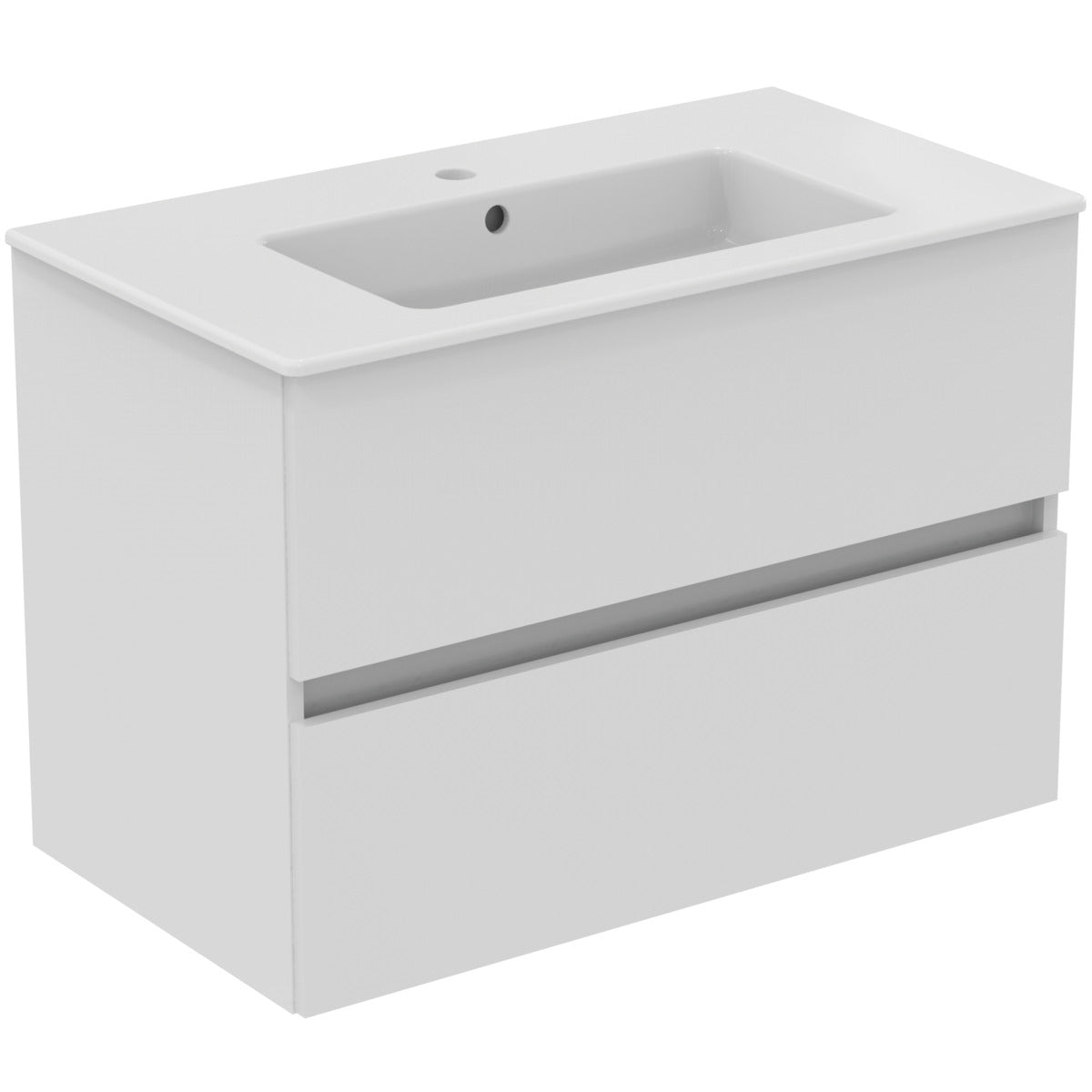 Alva Ora Unterschrank inkl. Keramik-WT 81,5x56,5x45cm, Weiß - AQBMORWTUSK80W
