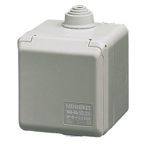 MENNEKES AP CEE-Wandsteckdose Cepex 16A 5p 400V 6h IP44 lichtgrau   – 4105