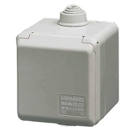 MENNEKES AP CEE-Wandsteckdose Cepex 16A 5p 400V 6h IP44 lichtgrau   – 4105