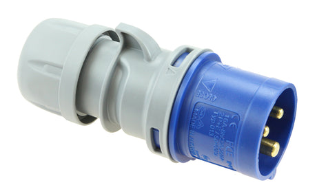 PC ELECTRIC CEE Stecker 16A 3pol 6h IP44, schraublose Klemme   – 013-6TT