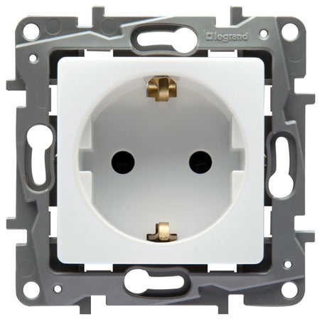 LEGRAND Schutzkontaktsteckdose Spreizkrall e Farbe: Ultraweiß  – 664531