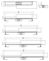 Alva Aura Duschrinne Edelst.m.Wand- aufk.h.,L:785x68mm,m.Abdichtfl.,oh.Rost - AQBFAUDR78FW